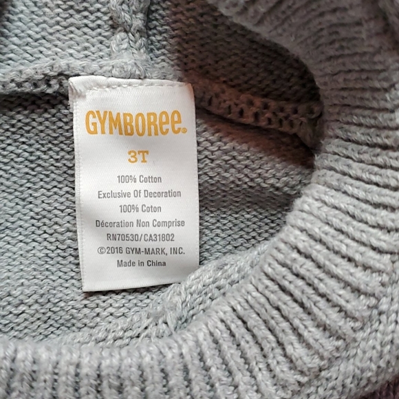 Gymboree Sweater-Knit Winter Poncho w/ PomPom Hood - Picture 3 of 4